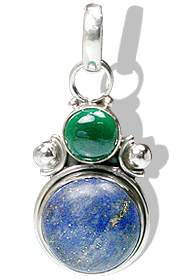 Design 6998: blue,green lapis lazuli pendants