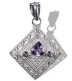 Design 7052: purple amethyst estate pendants