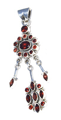 Design 711: red garnet pendants