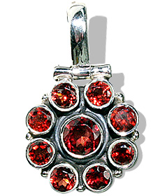 Design 713: red garnet pendants