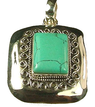Design 720: green turquoise pendants