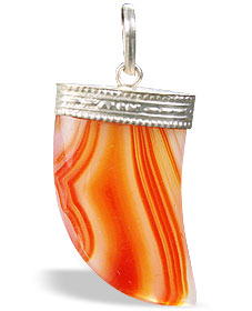 Design 7287: orange onyx claw pendants
