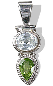 Design 730: green,white peridot pendants