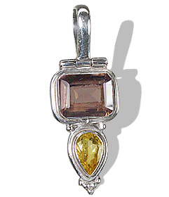 Design 7328: yellow citrine drop pendants