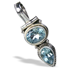 Design 742: blue blue topaz pendants