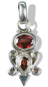 Design 745: red garnet ethnic pendants