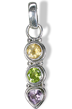 Design 753: yellow multi-stone pendants
