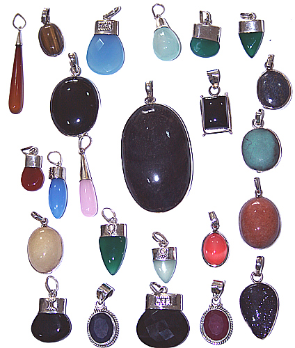 Design 7646: Purple, Black, Red bulk lots pendants