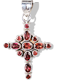 Design 768: red garnet christian pendants