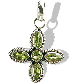Design 7685: green peridot pendants
