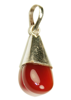 Design 8333: Orange carnelian pendants