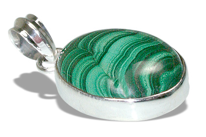 Design 8354: green malachite staff-picks pendants