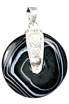 Design 8430: black onyx donut pendants