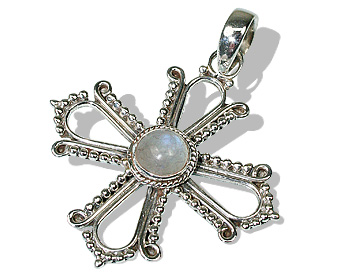 Design 8488: white moonstone cross pendants