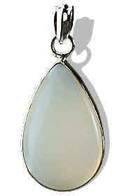 Design 8493: white chalcedony drop pendants