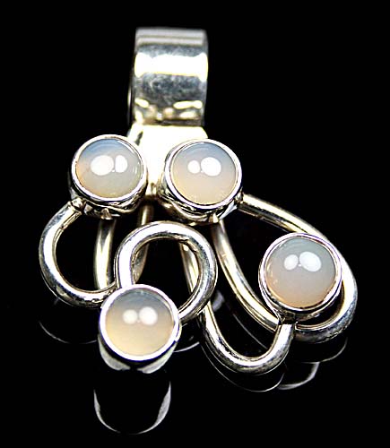 Design 8504: White moonstone pendants