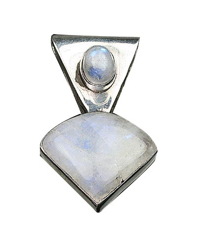 Design 8654: White moonstone art-deco pendants