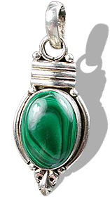 Design 8809: green malachite pendants