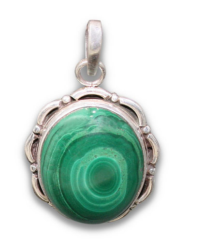 Design 8813: green malachite pendants