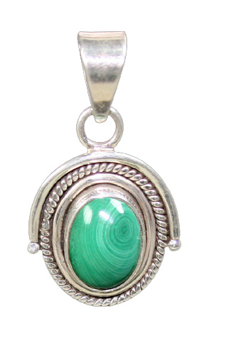 Design 8820: Green malachite pendants