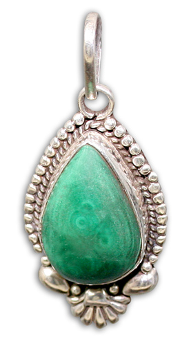 Design 8821: Green malachite pendants