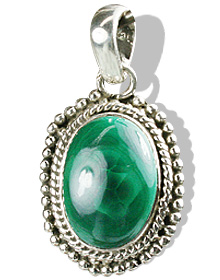 Design 8824: green malachite pendants