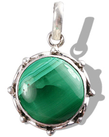 Design 8828: green malachite pendants