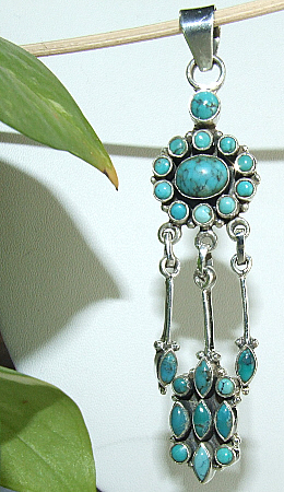 Design 8912: blue,green turquoise pendants