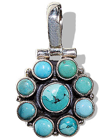 Design 8916: blue,green turquoise pendants