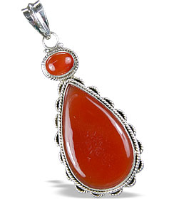 Design 893: orange carnelian pendants