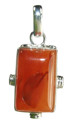 Design 8946: orange carnelian pendants