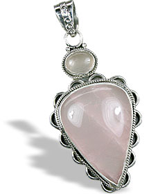 Design 899: pink rose quartz drop pendants