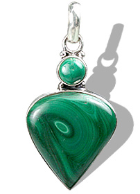 Design 9126: green malachite pendants