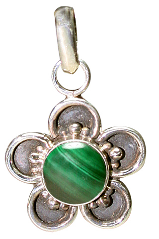 Design 9155: green malachite pendants
