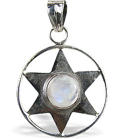 Design 9163: white moonstone pendants
