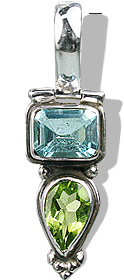 Design 933: blue,green blue topaz drop pendants