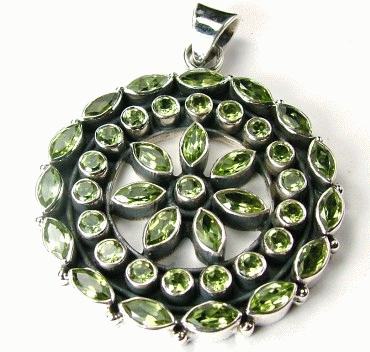 Design 935: green peridot pendants