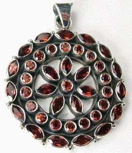 Design 936: red garnet pendants