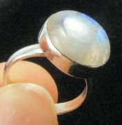 Design 1565: white moonstone rings