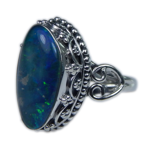 Design 21247: multi-color opal rings