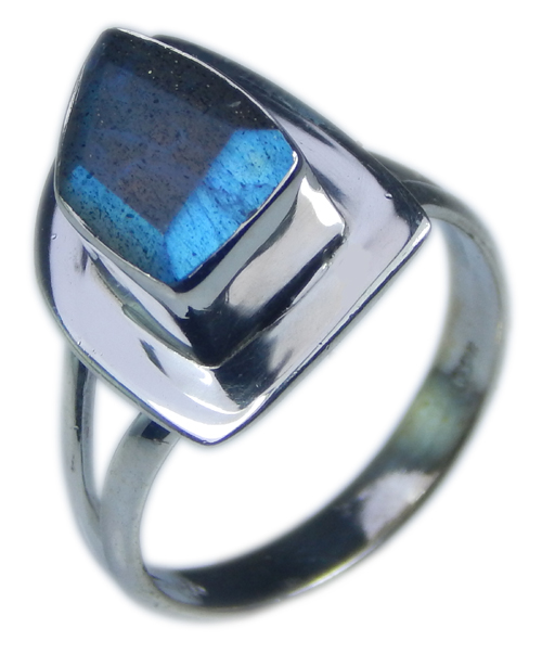 Design 21550: blue,gray labradorite rings