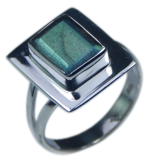 Design 21553: blue,gray labradorite rings