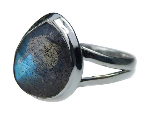 Design 21575: blue,gray labradorite rings