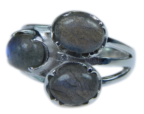 Design 21661: blue,gray labradorite rings