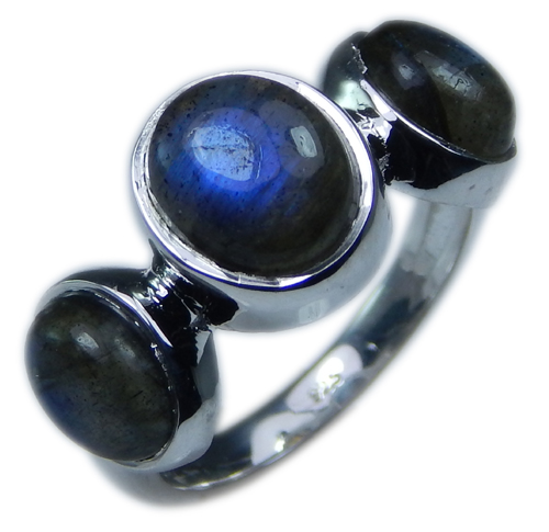 Design 21684: blue,gray moonstone rings