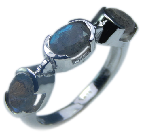 Design 21689: blue,gray labradorite rings