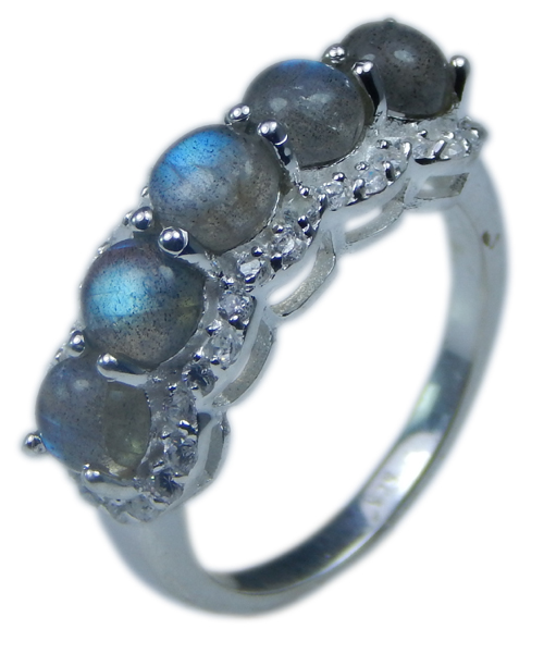 Design 21690: blue,gray labradorite rings