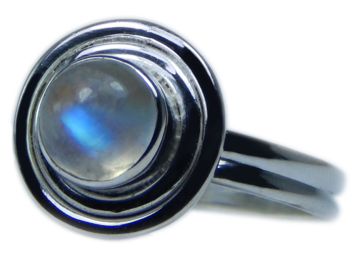 Design 21697: blue,white moonstone rings