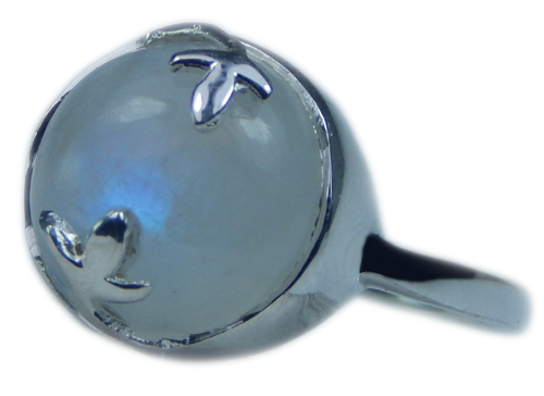 Design 21710: blue,white moonstone rings