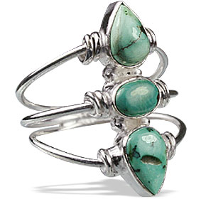 Design 3001: blue,green turquoise rings